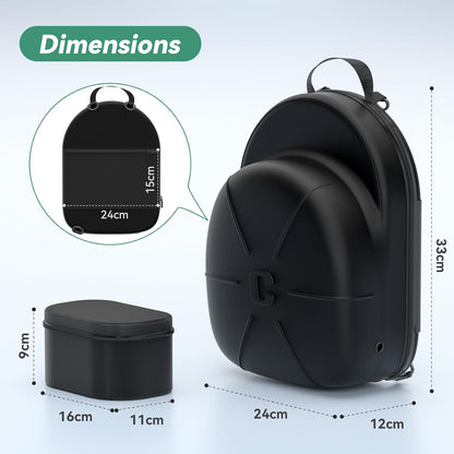 Hat Case for Travel Hat Travel Case for Baseball Caps Hat Carrier for Travel Hat Box for Travel Hat Holder for Travel Hard Hat Bag for 6 Caps Hat Suitcase Travel with Adjustable Shoulder Strap
