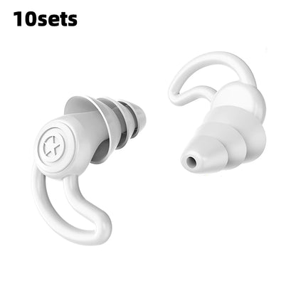 3 Layer Ear Plugs for Sleep Silicone Noise Cancelling Hearing Protection, Soft Reusable Ear Plugs for Sleepswim