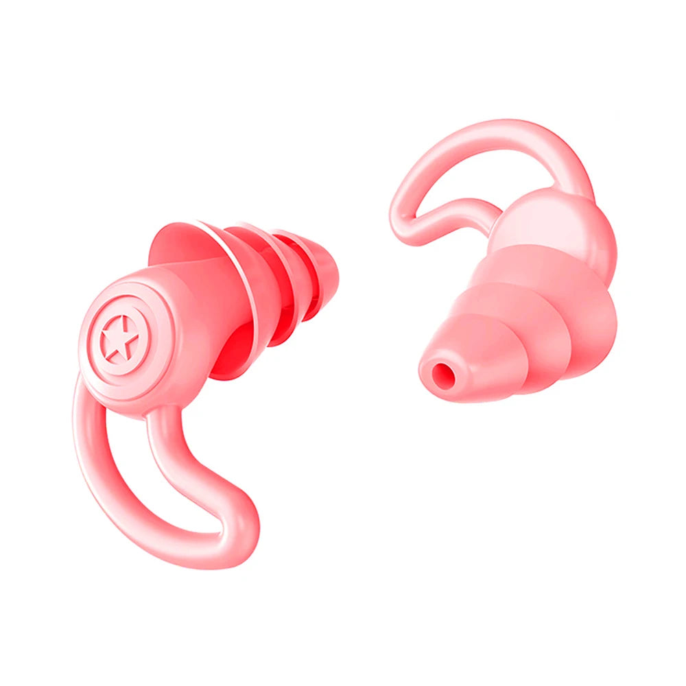 3 Layer Ear Plugs for Sleep Silicone Noise Cancelling Hearing Protection, Soft Reusable Ear Plugs for Sleepswim