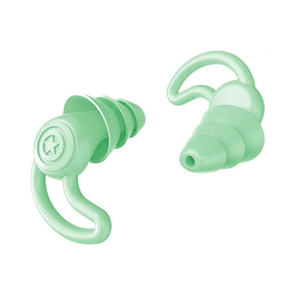 3 Layer Ear Plugs for Sleep Silicone Noise Cancelling Hearing Protection, Soft Reusable Ear Plugs for Sleepswim