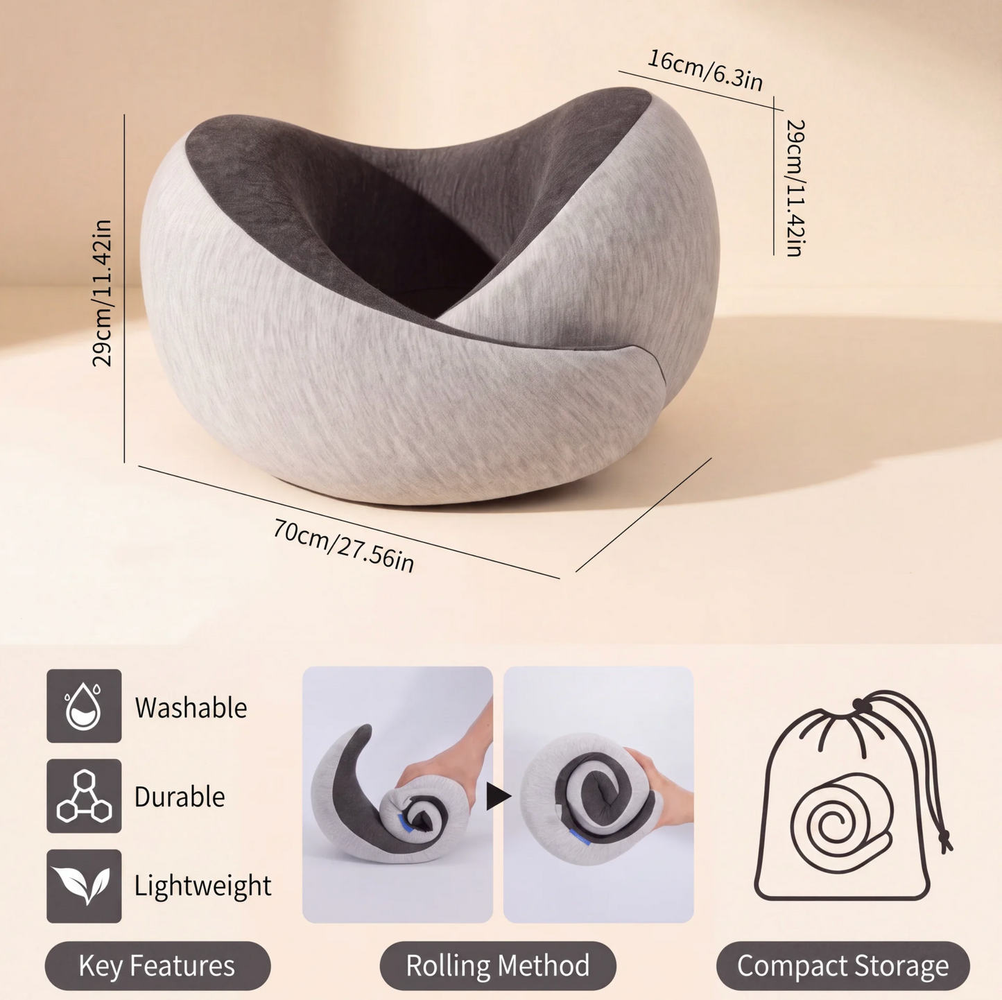 CloudNine - 360° Memory Foam Neck Pillow