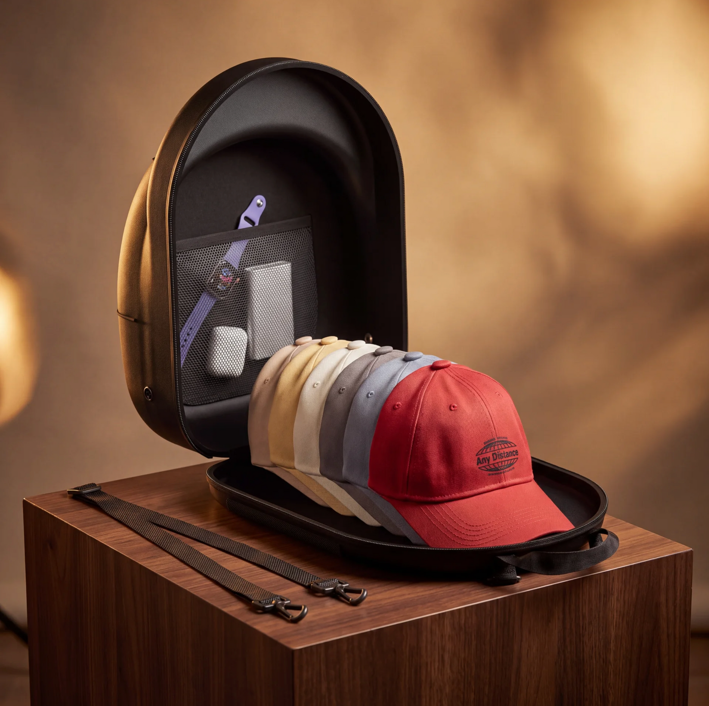 Hat Case for Travel - Adjustable Shoulder Strap