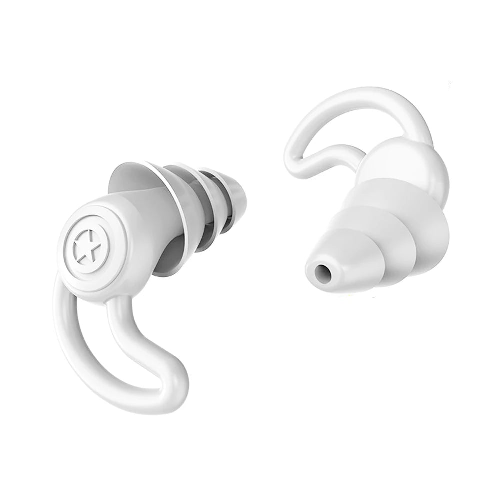3 Layer Ear Plugs for Sleep Silicone Noise Cancelling Hearing Protection, Soft Reusable Ear Plugs for Sleepswim