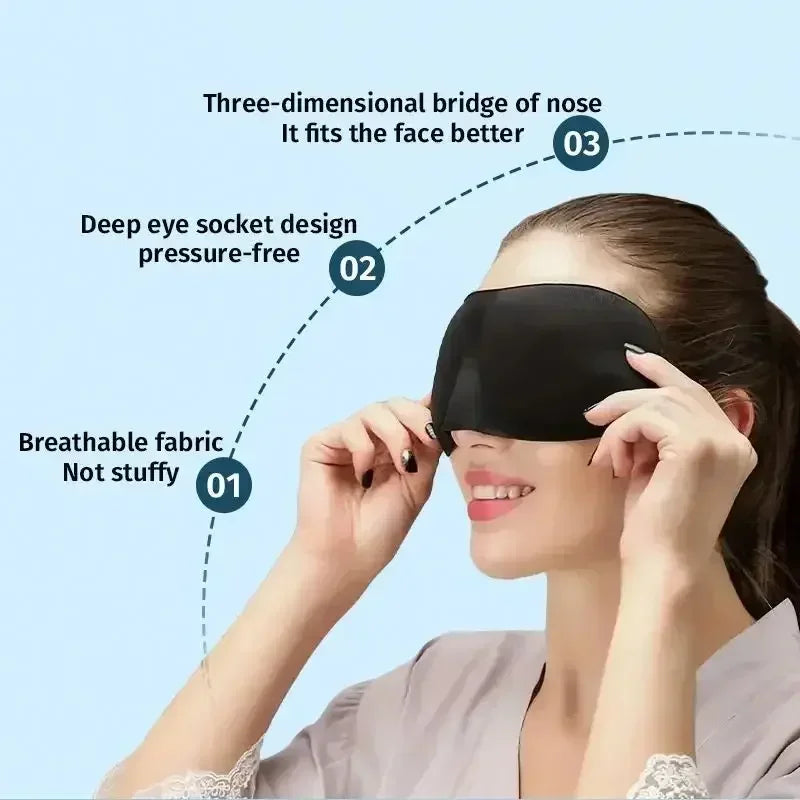 Sleeping Mask Cover Slaapmasker Blockout Eye Comfort Blindfold Concave Light with Women Men Aid Eye Travel